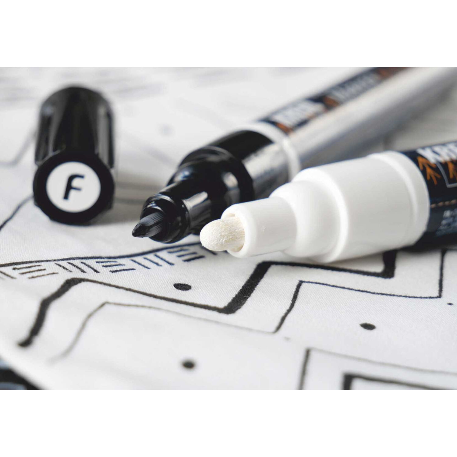NEU Textil-Marker-Set Opak Black & White, 4 St�ck Bild 2