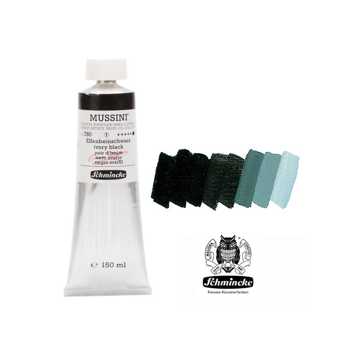 SALE MUSSINI K�nstler-�lfarbe, Elfenbeinschwarz, 150 ml