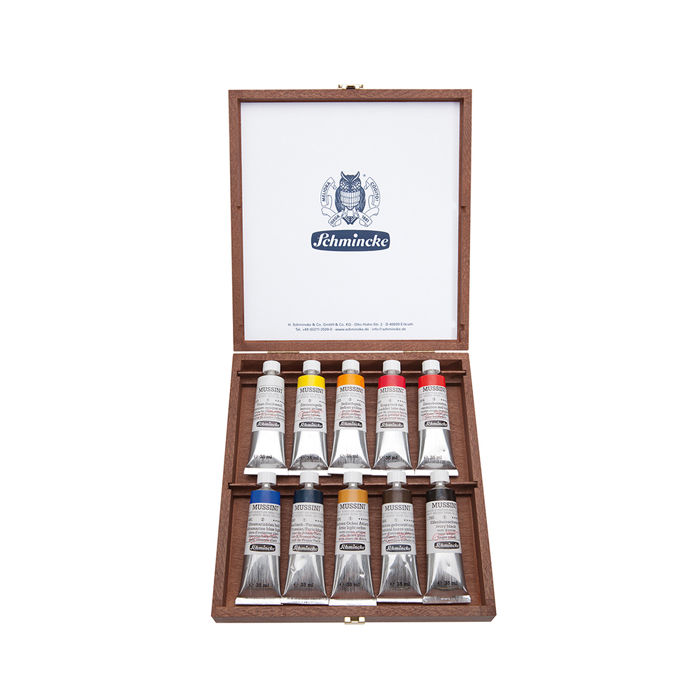 MUSSINI Malk�sten, Holzkasten, 10 x 35ml