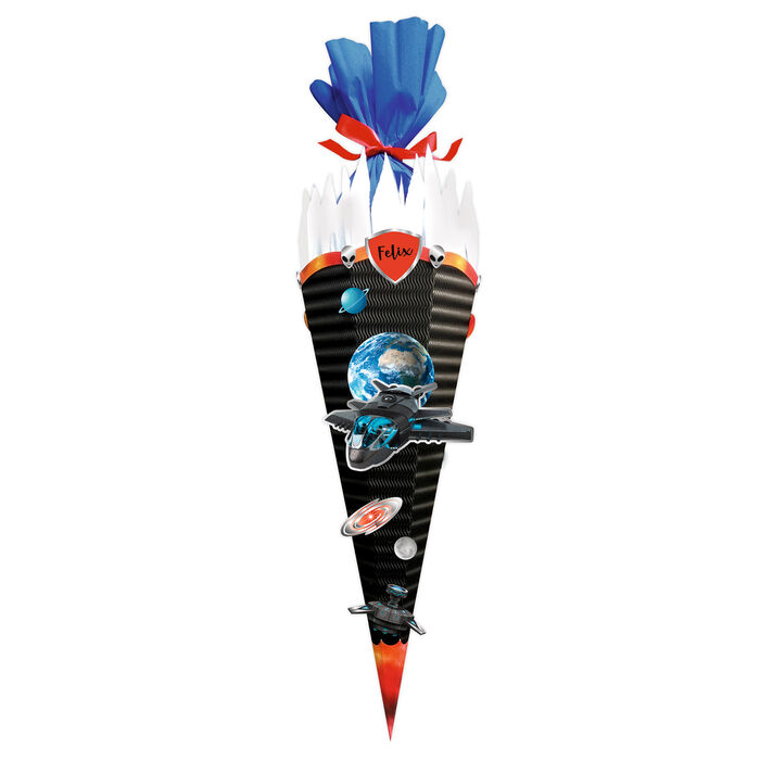 Schult�ten-Bastelset Easy Line, inkl. Zubeh�r & Anleitung, 68 cm, schwarz, Spaceship