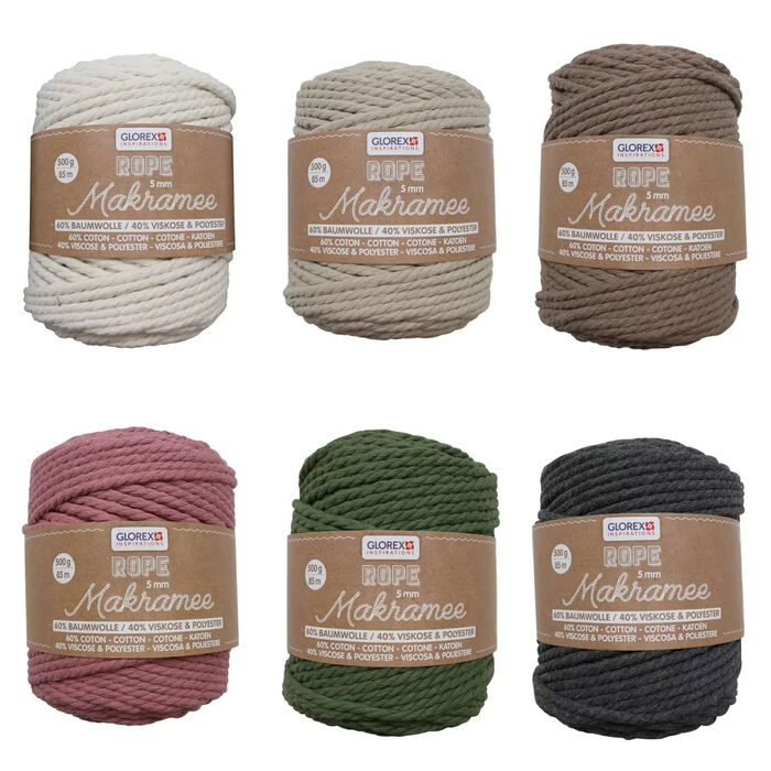 Create it Easy Textilgarn Rope / Makramee Kordel - Verschiedene Farben & St�rken