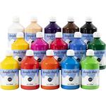 Acrylfarbe Matt, Farbmix, 15 x 500 ml
