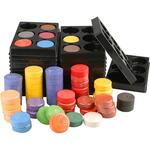 Wasserfarben, Gro�pack, 24 Paletten, 144 Farbbl�cke in 12 Farben