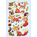 SALE SOFTY 3-D Sticker / Aufkleber, F�chse IV, 1 Bogen