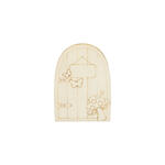 SALE Miniatur T�r / Wichtelt�r mit Pilzmotiv, Holz, 6 x 10 x 0,3 cm