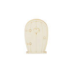 NEU Miniatur T�r / Wichtelt�r mit Herzmotiv, Holz, 6 x 10 x 0,3 cm