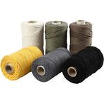Makram�e-Garn, L�nge 198m, � 2mm, Sortierte Farben, 6x330g