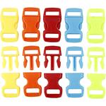 Klickverschluss, L�nge 29mm, Breite 15mm, Lochgr��e 3x11mm, Sortierte Farben, 100 St�ck