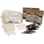Gruppen-Kreativset Banner selbst bemalen, Gr��e 10,5x12 cm, Sortierte Farben, 60 St�ck