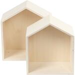 Aufbewahrungsk�sten H�user, H�he 22,5+25 cm, Tiefe 12,5 cm, Breite 19,5+22,5 cm, 2 St�ck pro Set