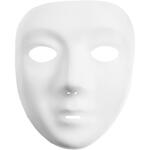 Vollmaske Gesicht, 1 St�ck , H�he 17,5 cm, Breite 14 cm, Wei�