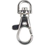 Karabinerverschluss mit Drehgelenk, 3,7 x 1,4 x 3,7mm, Versilbert, 15 St�ck