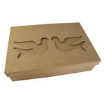 SALE Pappmach�-Dose rechteck, 21x15x6 cm, 2 Tauben