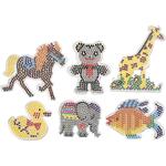 Steckplatten, 6 St�ck, Ente, Elefant, Giraffe, B�r, Pferd und Fisch, Gr��e 10x11-13x16,5 cm