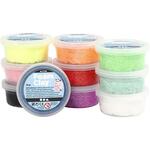 Foam Clay, Glitter-Farben sortiert, 10 Dosen � 35g