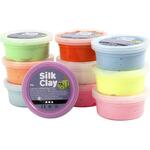 Silk Clay, Sortiment, 10 Dosen � 40 g, sortierte Farben