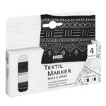 NEU Textil-Marker-Set Opak Black & White, 4 St�ck