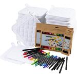 Gruppen-Kreativset Topflappen mit Markern, Schwarz, Wei�
