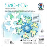 Blanko-Motiv Schneeflocke aus Fotokarton, 300g/qm, 20 St�ck, 22 x 22 cm