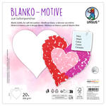 Blanko-Motiv Herz aus Fotokarton, 300g/qm, 20 St�ck, 22,5 x 21 cm