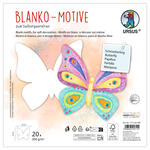 Blanko-Motiv Schmetterling aus Fotokarton, 300g/qm, 20 St�ck, 22 x 22 cm