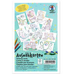 Ausn�hkarten zum Aussticken und Ausmalen, 11 x 17 cm, 50 Blatt, 10 Motive