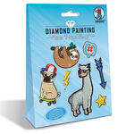 Diamond Painting Bastelset f�r Sticker mit Zubeh�r, Tierische Freunde