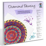 Diamond Painting Set Mandala, 30 x 30 cm Keilrahmen mit Zubeh�r, Gelb-Lila-Pink