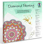 Diamond Painting Set Mandala, 30 x 30 cm Keilrahmen mit Zubeh�r, Magenta-Mint-Orange