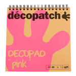 SALE Decopad, 12 x 4 Bl�tter, 15cm x 15 cm, pink