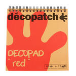 SALE Decopad, 12 x 4 Bl�tter, 15cm x 15 cm, rot
