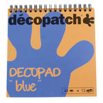 SALE Decopad, 12 x 4 Bl�tter, 15cm x 15 cm, blau