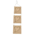 SALE Pappmach�-Rahmen-Kette 3 Herzen Gr. ca 8x29cm