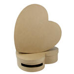 SALE Pappmach� Geschenkeboxen, Herzf�rmig, 2 St�ck, verschiedene Gr��en