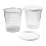 NEU Mini-Becher mit Deckel, f�r 30 ml Inhalt, 75 St�ck