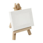 NEU Mini-Staffelei mit Leinwand, Wei�, Leinwand 8 x 6 x 1 cm, Staffelei: 11,5 x 8 cm, 1 St�ck