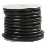 NEU Lederband Schwarz, St�rke 4 mm, L�nge 5 m