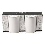 NEU Porzellanbecher / Kaffebecher, Wei�, H 10 cm, � 7,4 cm, 2 Stk.