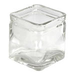 Kerzenhalter aus Glas, 5,5x5,5cm, 1 St�ck