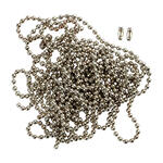 SALE Kugelkette mit 10 Verschl�ssen, silberfarben, 1,5 mm, 3 m