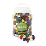 NEU Gro�packung Holzperlen Mix, Bunt Sortiert, 400 ml Eimer