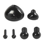 NEU Augen & Nasen Schwarz, f�r Knete, Modelliermasse, 20 St�ck sortiert