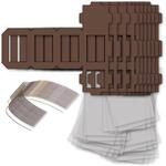 NEU Laternen Bastelset MINI Eckig Braun, 10 braune Rohlinge, 10 B�gel, 25x Transparentpapier 15,5x37 cm