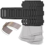NEU Laternen Bastelset MINI Eckig Schwarz,10 schwarze Rohlinge, 10 B�gel, 25x Transparentpapier 15,5x37cm