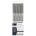 NEU EberhardFaber Pigment Fineliner Set, 4 Stifte in 4 Breiten