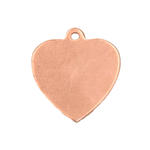 SALE Kupferanh�nger, Herz, Gr��e: ca. 24 x 21 mm, Efcolor / Emaille
