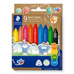Staedtler Wachsmalkreide Noris jumbo, Sechskant 14 mm, 9 Farben sortiert