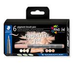 Staedtler Pigment Arts Brush Pen 6er Set, Beige-Neutral-T�ne