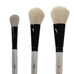 NEU GRADUATE Pinsel Wei�es Ziegenhaar, Verwascher oval - Verschiedene Gr��en