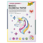 NEU Magic Rainbow Papier-Block, 24x34cm, 12 Blatt, 6 irisierende Farben sortiert je in 120 & 250 g/m�
